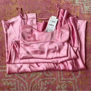 ZARA SATIN PINK DRESS Bloggers Favorite / Tik Tok viral
